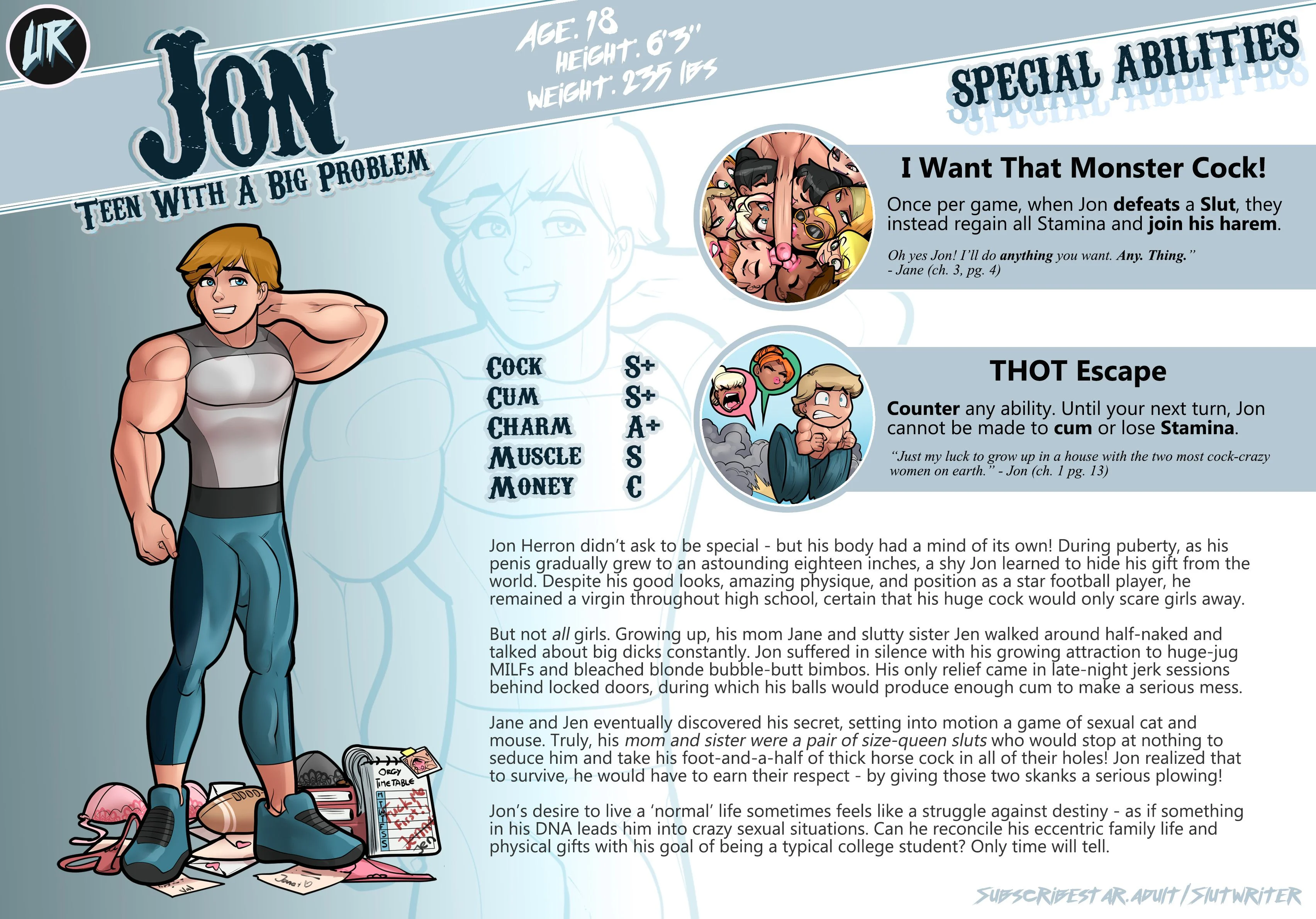 My Mom and Sister are Size Queen Sluts [Rabies T Lagomorph] Character Sheets - Page 9