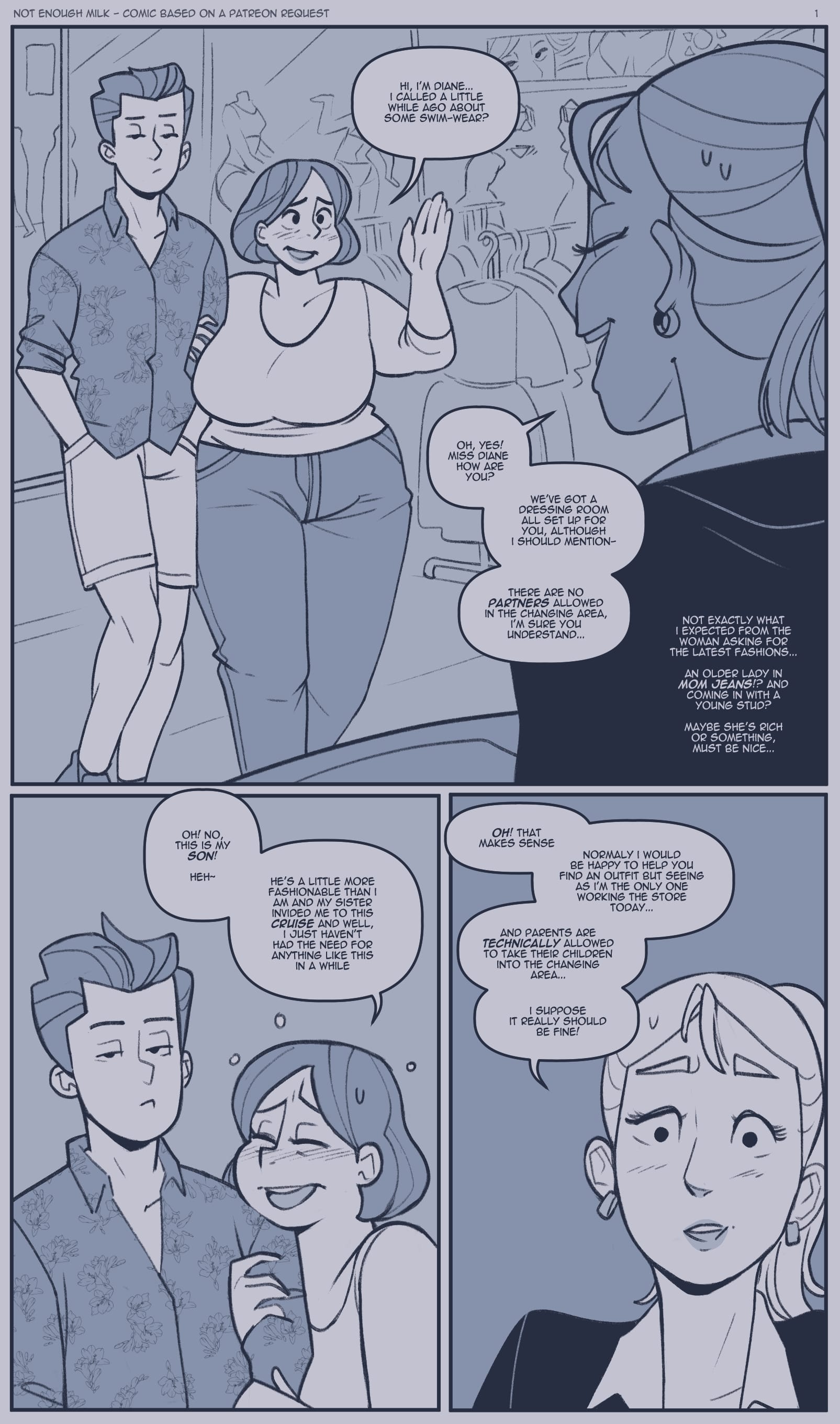 Swimsuit Shopping [NotEnoughMilk] Chapter 1 - Page 1
