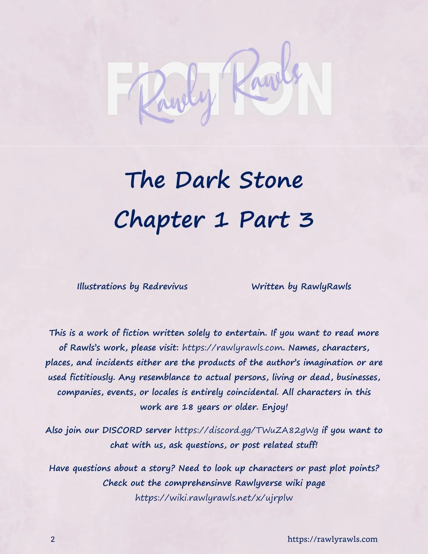 The Dark Stone [RawlyRawls, Redrevivus] Chapter 1 - Part 3 - Page 2