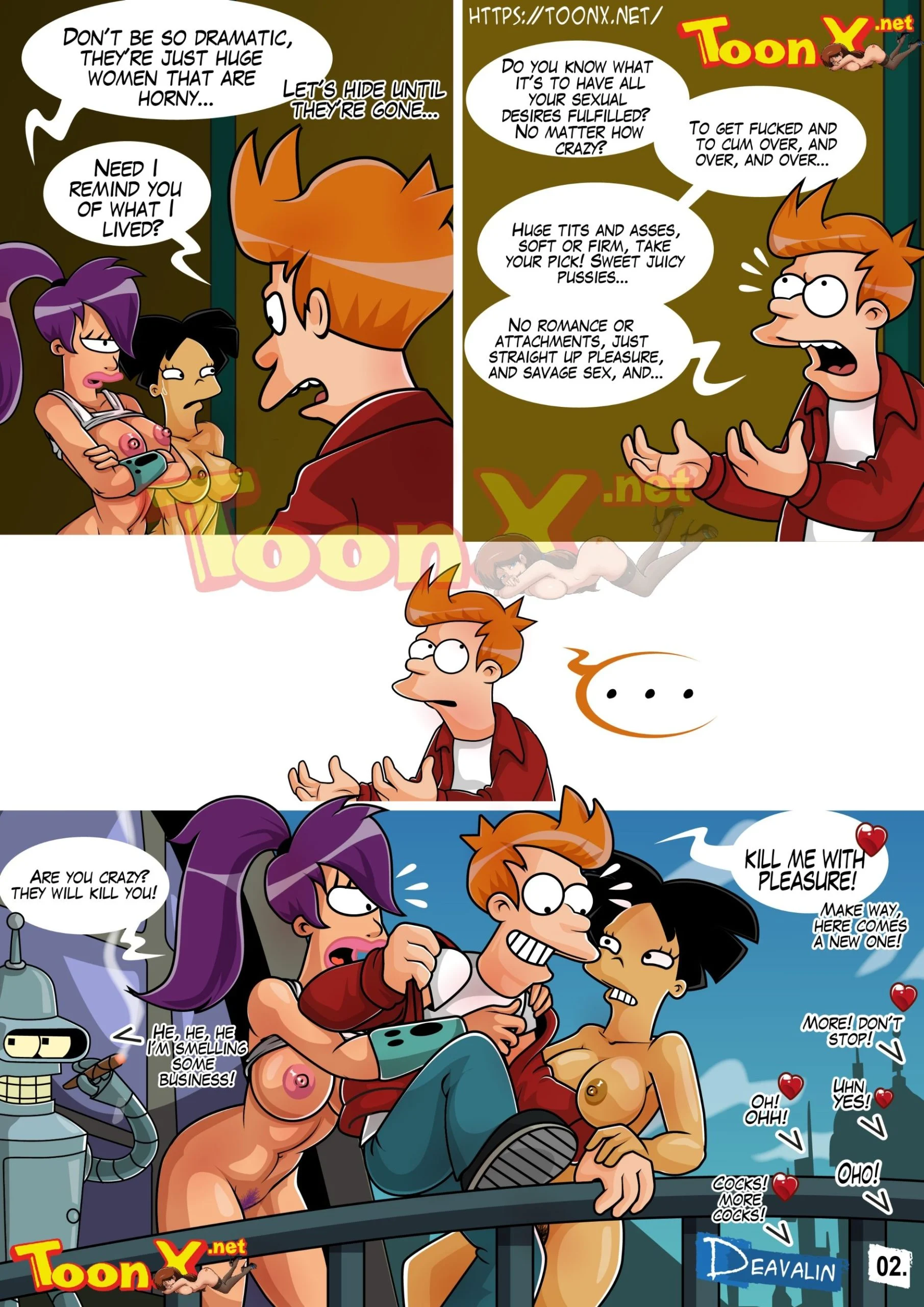 Orgy to Save The Earth (Futurama) [Deavalin] Sex To Death With The Amazons! - Chapter 2 - Page 3