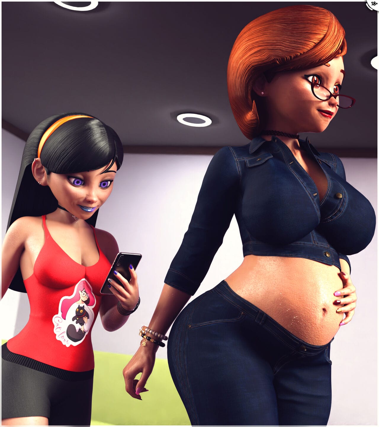 Helen and Cass Threesome [URQqURQq] Preg Helen with Violet And Cass - Page 2
