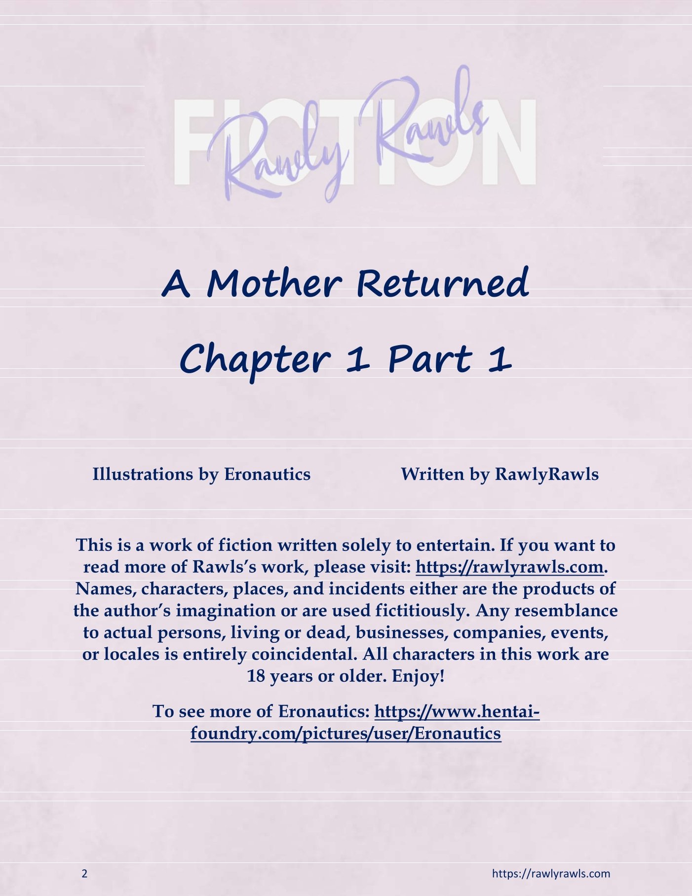 A Mother Returned [Eronautics, RawlyRawls] Chapter 1 - Part 1 - Page 2