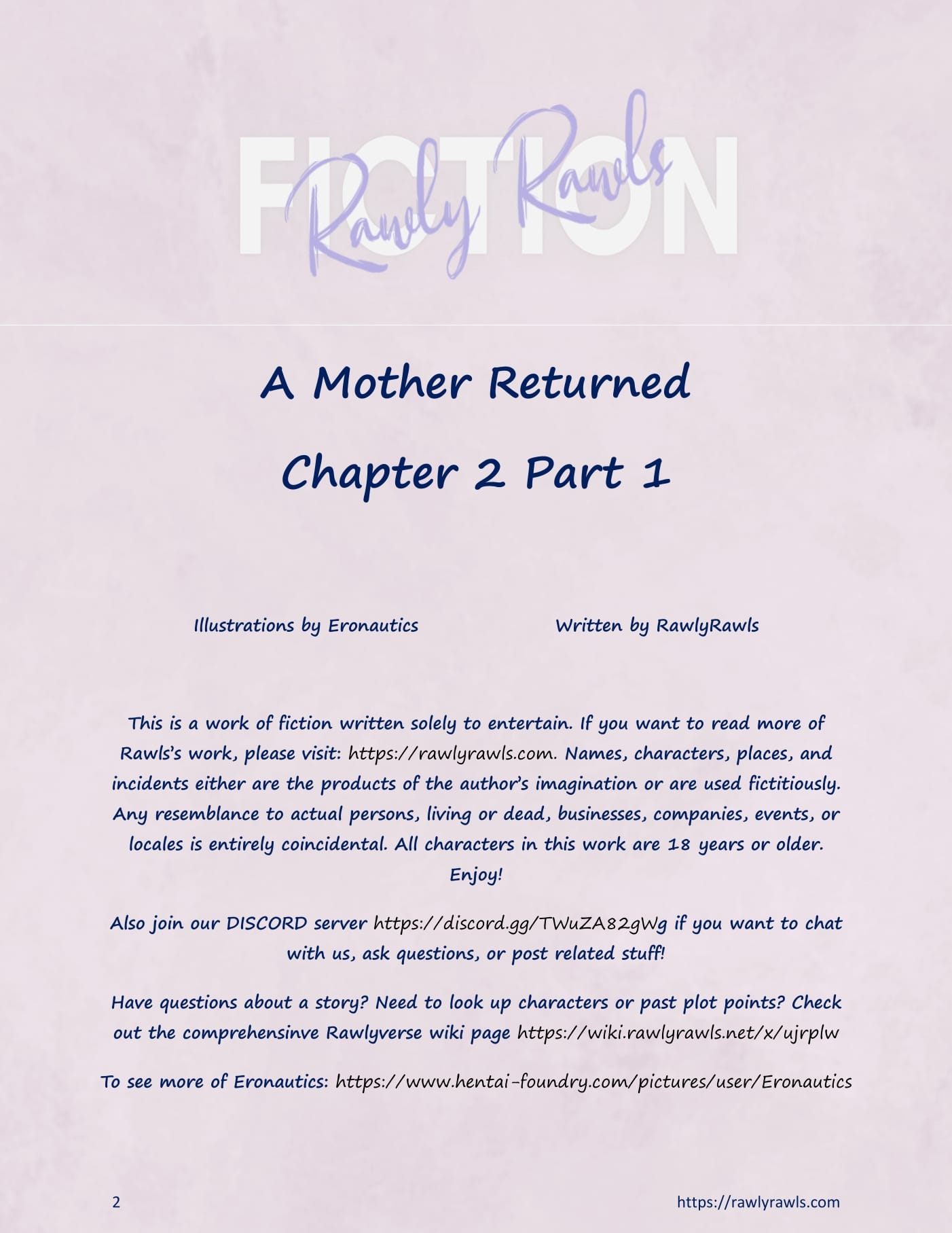 A Mother Returned [Eronautics, RawlyRawls] Chapter 2 - Part 1 - Page 2