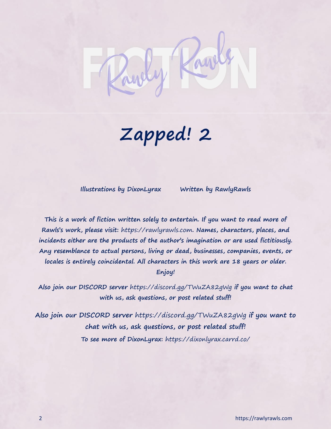 Zapped! [DixonLyrax , RawlyRawls] Chapter 2 - Page 2