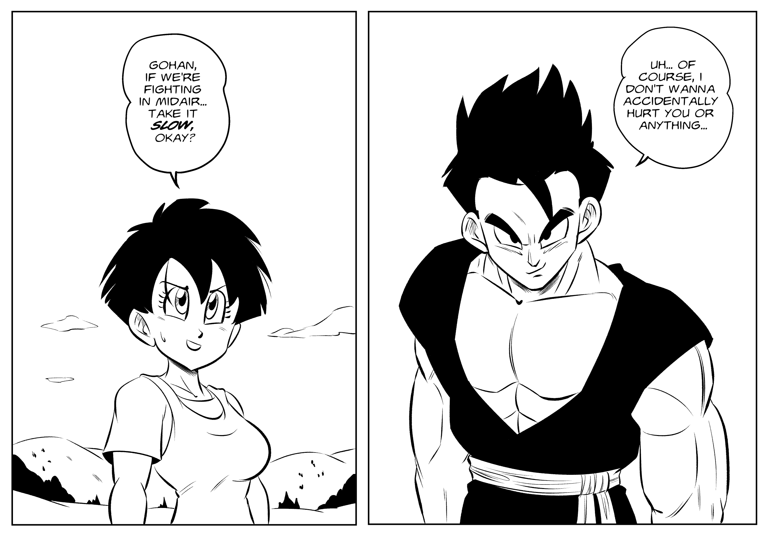 Midair Training (Dragon Ball Z) [FunsexyDB] Chapter 1 - Page 1