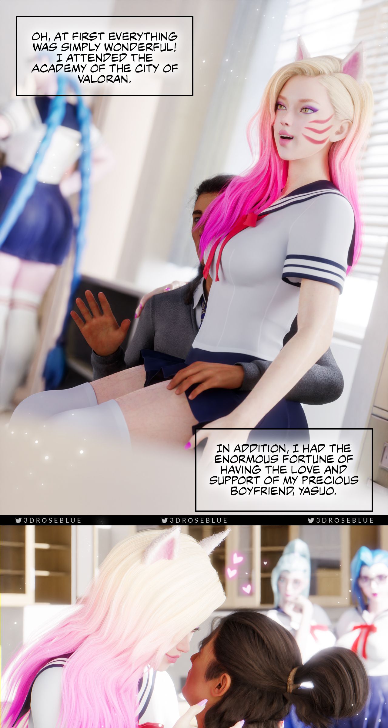 Seraphine Forbidden Love [Rose Blue 3D] Ahri Power Of Love - Chapter 3 - Page 3