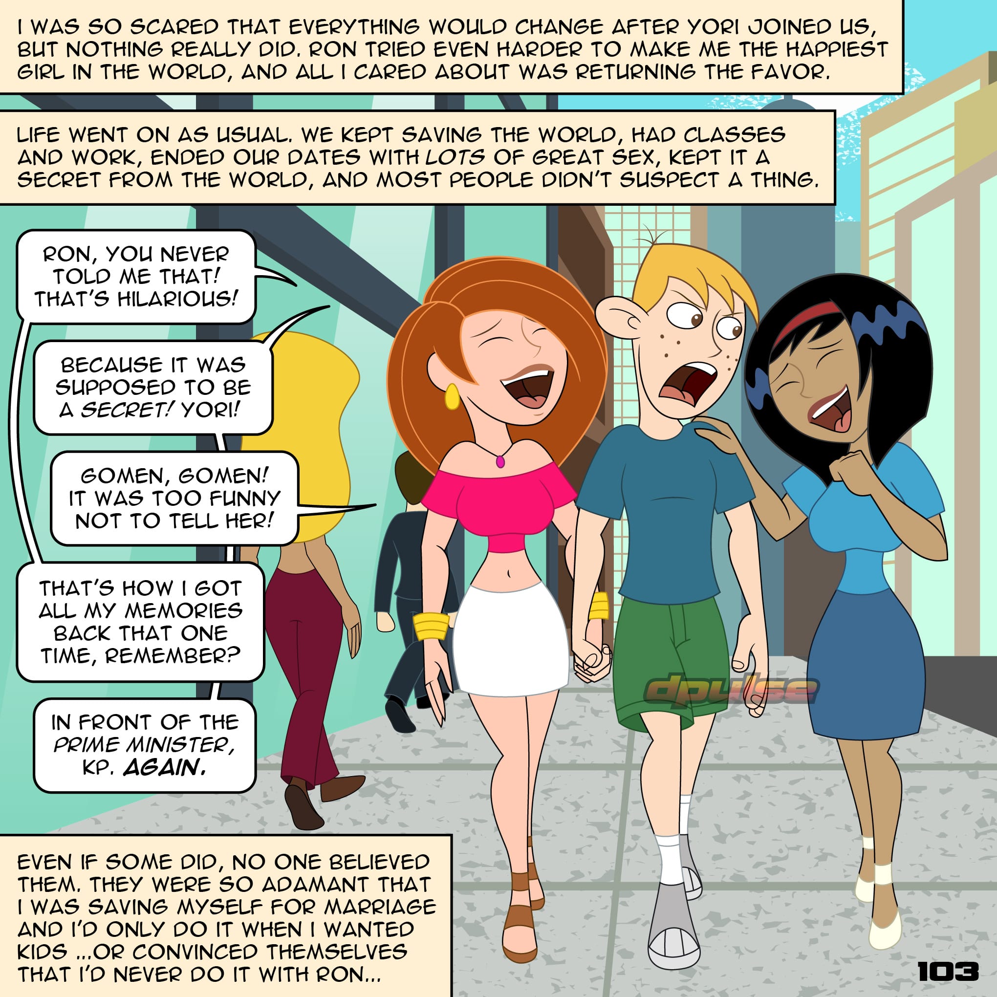 Road to Threesome (Kim Possible) [DeathPulse] Chapter 1 - Page 105