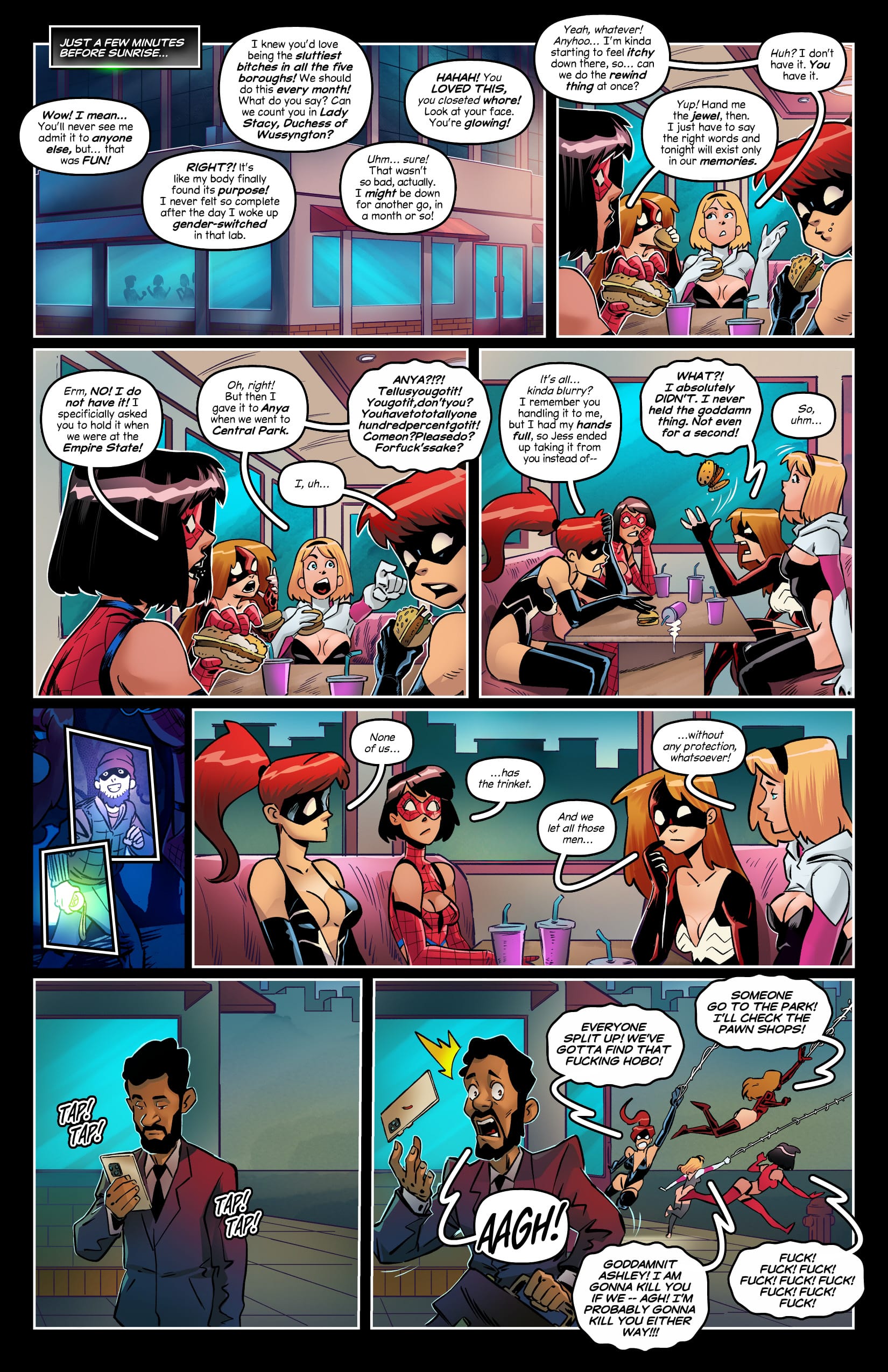 Sluttish Spider Bitches’ Night Out (Spider-Man, X-Men) [Tracy Scops , Denideni Kun] Chapter 1 - Page 10